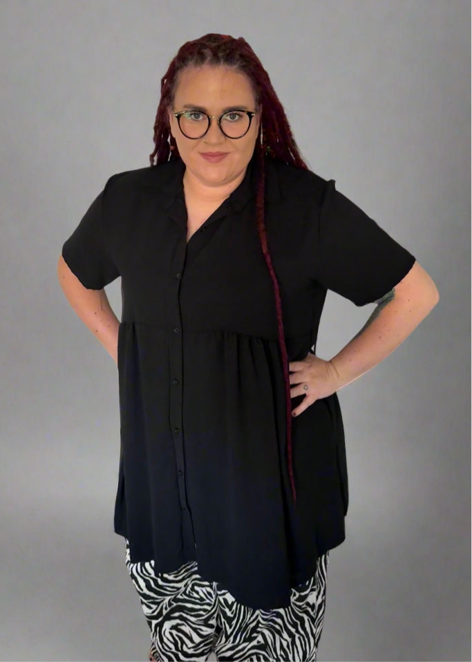 Noir Ember Black Blouse
