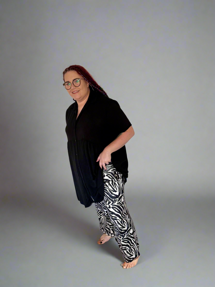 Untamed Zebra Print Trouser