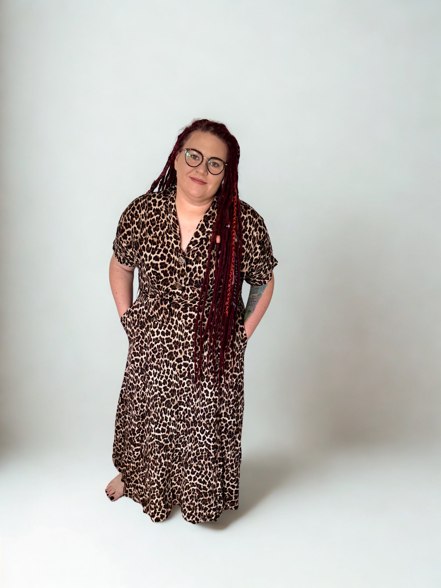 Ophelia collared Maxi Dress