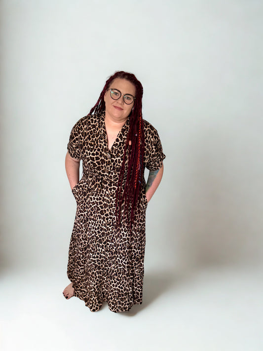 Ophelia collared Maxi Dress
