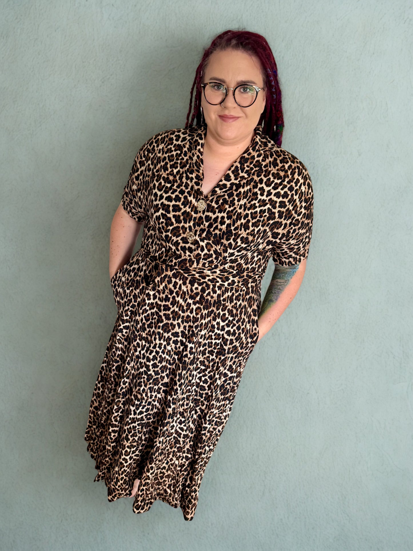 Ophelia collared Maxi Dress